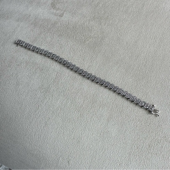10K White Gold Diamond Bracelet | 2 CTW | 7” | 11.7g | Zales - Picture 13 of 13